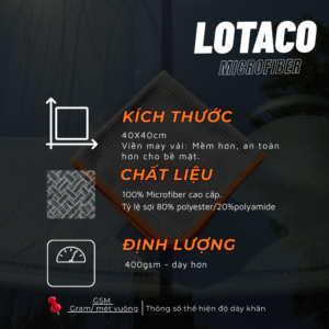 Khăn lau kính ô tô LOTACO