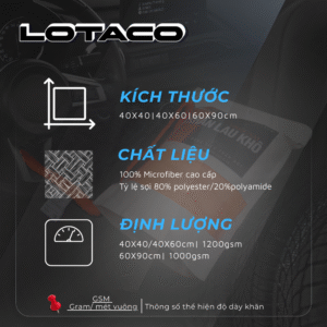 Khăn lau ô tô Lotaco