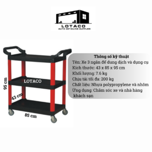 Xe đẩy nhựa cho trung tâm chăm sóc xe